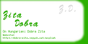 zita dobra business card